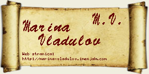 Marina Vladulov vizit kartica